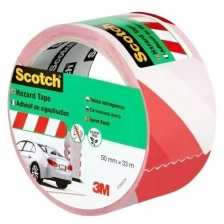 Лента cигнальная 3M Scotch 4705, бело-красная, 50 мм х 33 м х 0.15 мм