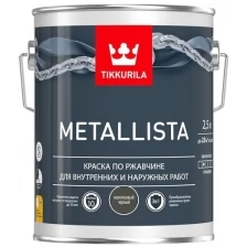 Краска ПО ржавчине 3 в 1 "METALLISTA" молотковая черная 0,9 Л (1/6) "тиккурила"