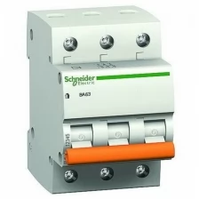 Автоматический выключатель ВА63 3P 20A C 4,5kA Schneider Electric 11224