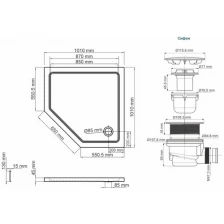 Душевой поддон Wasserkraft Isen 26T38