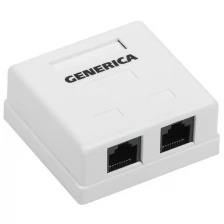 Розетка ITK Generica CS2-1C5EU-22-G настенная 62x59.6x26.5мм RJ45 ABS белый