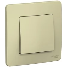 Выключатель SCHNEIDER ELECTRIC BLANCA 1-клавишный (cх.1), 10А, 250B, бежевый