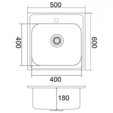 Мойка из нержавейки EMAR 5060LQ