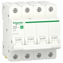 Автоматический выключатель SCHNEIDER ELECTRIC RESI9 (АВ) С 20А 4P 6000A, R9F12420