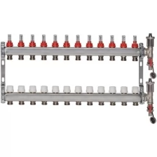 ColSys P812, 12 выходов. Коллекторная группа с расходомерами, термостатическими клапанами, автоматическими воздухоотводчиками
