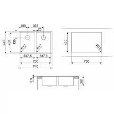 Кухонная мойка Smeg VR12S3434