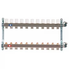 Коллекторная группа без расходомера Uni-Fitt 1"-3/4", нержавейка, 11 выходов